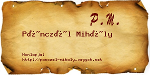 Pánczél Mihály névjegykártya