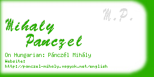 mihaly panczel business card